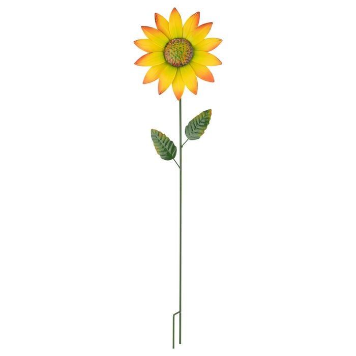 22 x 82cm Yellow Metal Daisy Decorative Garden Stake