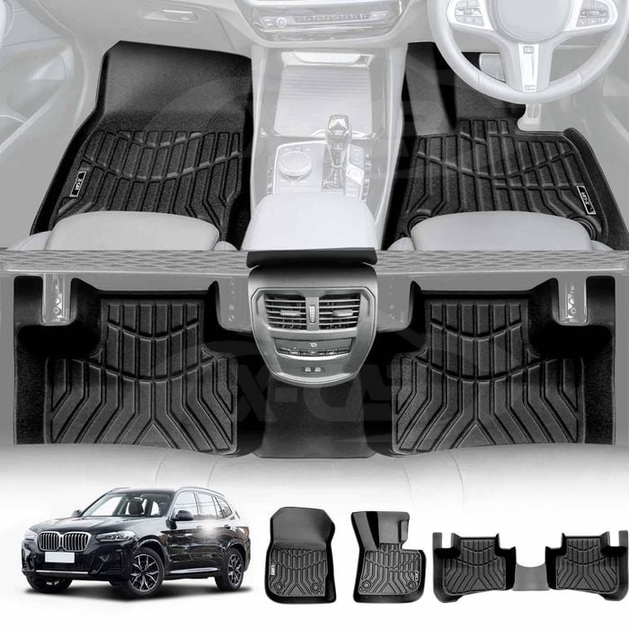 3D All-Weather Floor Mats for BMW BMW X3 M G01 F97 2017-2024 Customized Car Floor Liners