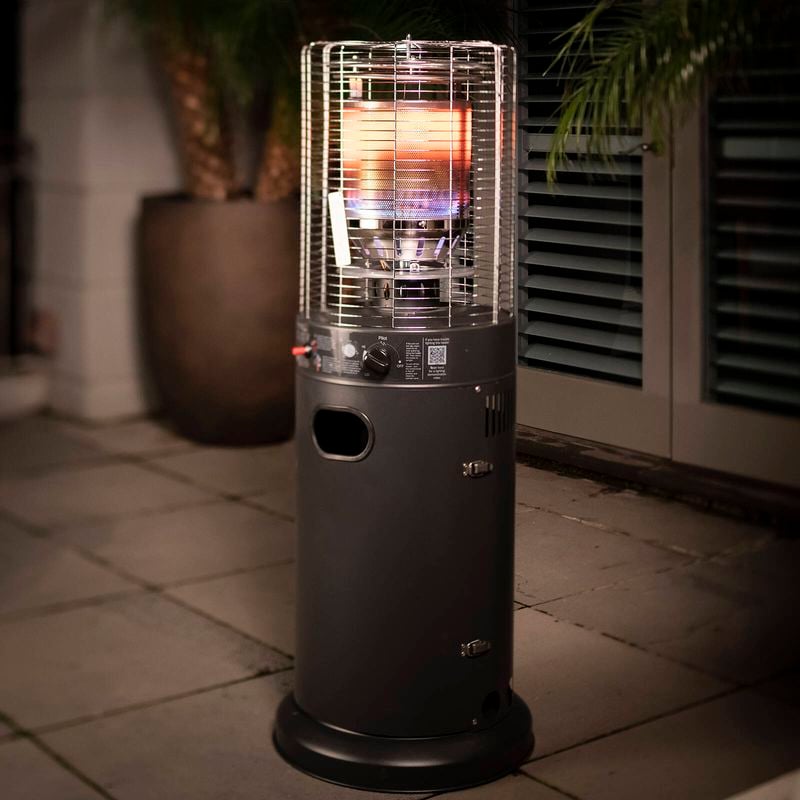 Matte Black Outdoor Area Gas Heater