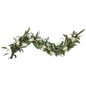Rogue Protea Eucalyptus Garland - Cream & Green 30x15x153cm