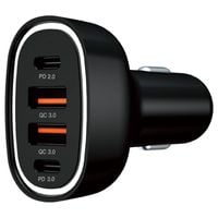 Cigarette Lighter Adapter 3x Multiple Ports + 2 Usb Car Charger