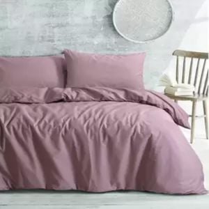 Amson Royale Cotton Dusky Pink Queen Quilt Cover Set with four standard pillowcases