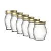 6pk Ecology Confiture Round Kitchen Pantry Jar With Screw-top Metal Lid 390ml