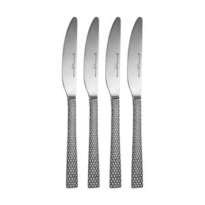 4x Maxwell & Williams Diamonds Stainless Steel Faceted Design Table Knife