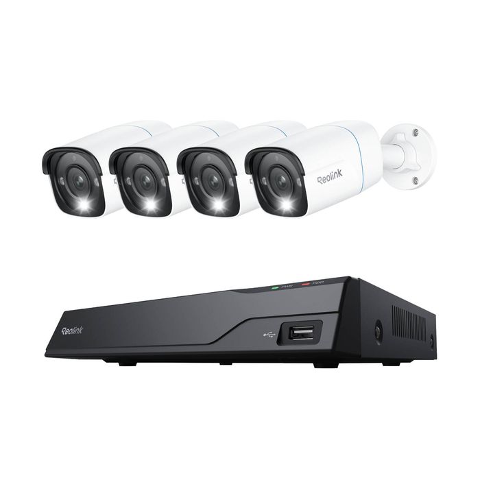 Reolink NVS8-8MB4 - 4K UHD Security System, 8-Channel NVR, 100 ft Crisp Night Vision, 24/7 Recording, Smart Detection
