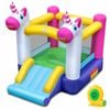 Costway Inflatable Bounce House Unicorn Themed Jumping Castle Slide