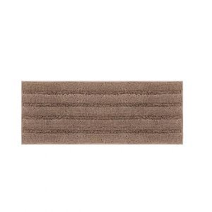 Chenille Bath Mat Runner Non Slip Thick Soft Stripe Design 119 X 43cm