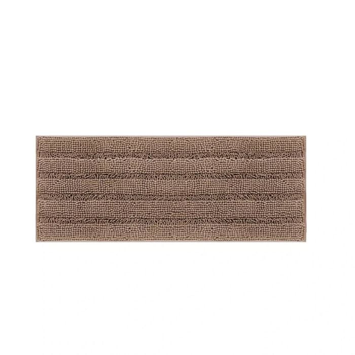 Chenille Bath Mat Runner Non Slip Thick Soft Stripe Design 119 X 43cm