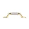 Prestige 76mm White Ceramic / Gold Plated Metal Handle