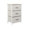 Levede 3 Chest of Drawers Storage Cabinet Beige
