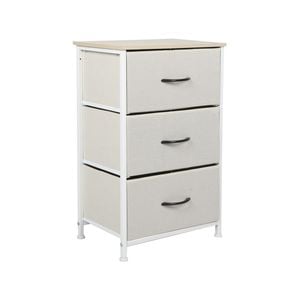 Levede 3 Chest of Drawers Storage Cabinet Beige