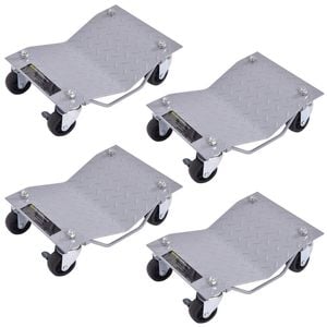 Costway 4x Car Wheels Dolly Heavy Duty Vehicle Dollies Auto Repair Moving Positioning w/Universal Castors 2720kg