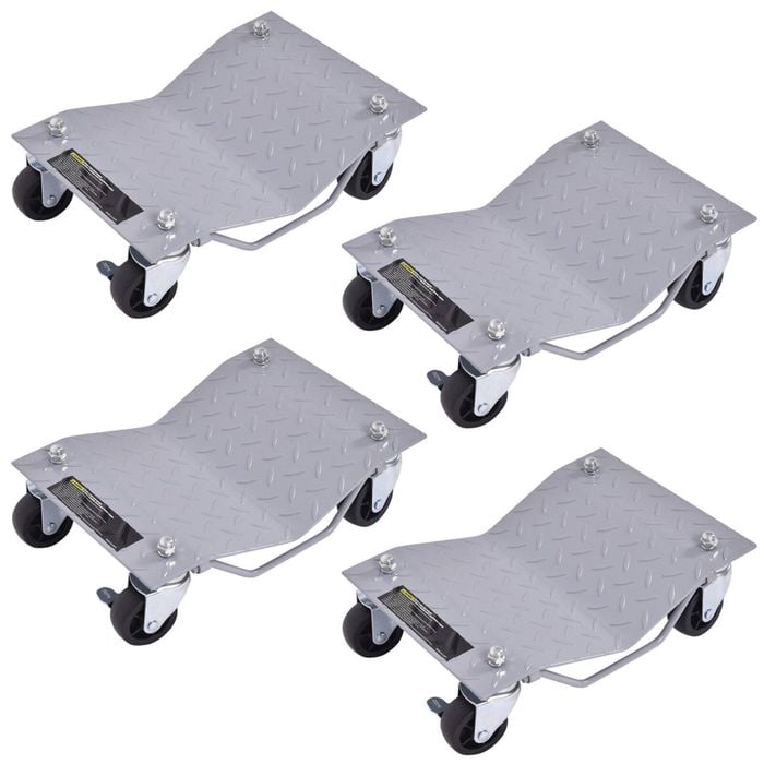Costway 4x Car Wheels Dolly Heavy Duty Vehicle Dollies Auto Repair Moving Positioning w/Universal Castors 2720kg