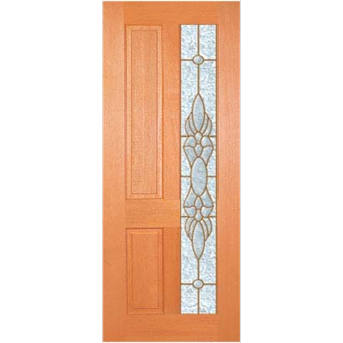 Woodcraft 2040 x 820 x 40mm Entrance Door Modern TG Glass TG2 Glass3CBB