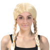 PLAITED WIG Braided Costume Party Hair Schoolgirl Dress Up School Blonde