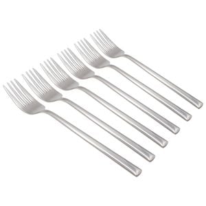 Tondo Stainless Steel Dinner Forks - 21.5cm - 12x Durable Rust Resistant Stainless Steel Dishwasher Safe Flatware Set