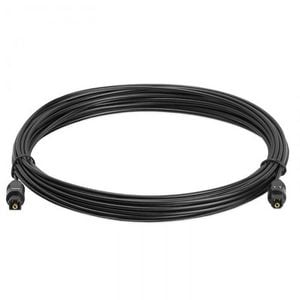 5m | Ultra-premium Optical Fiber Digital Audio Cable Lead Cord To Slink Black S/pdif
