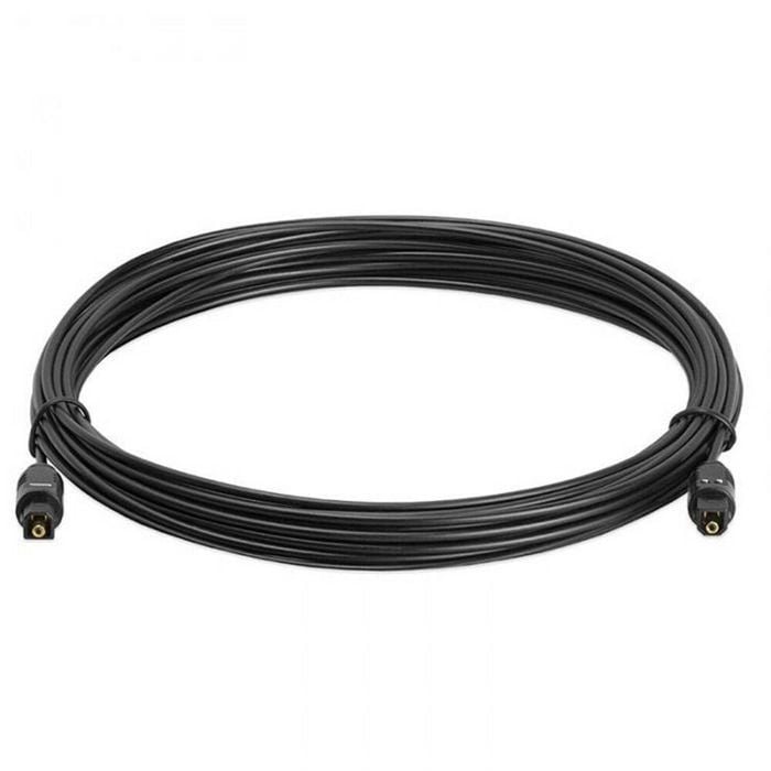 5m | Ultra-premium Optical Fiber Digital Audio Cable Lead Cord To Slink Black S/pdif