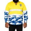 NRL Bulldogs 'Camo' Hi-Vis L/S Cotton Drill Shirt - Small