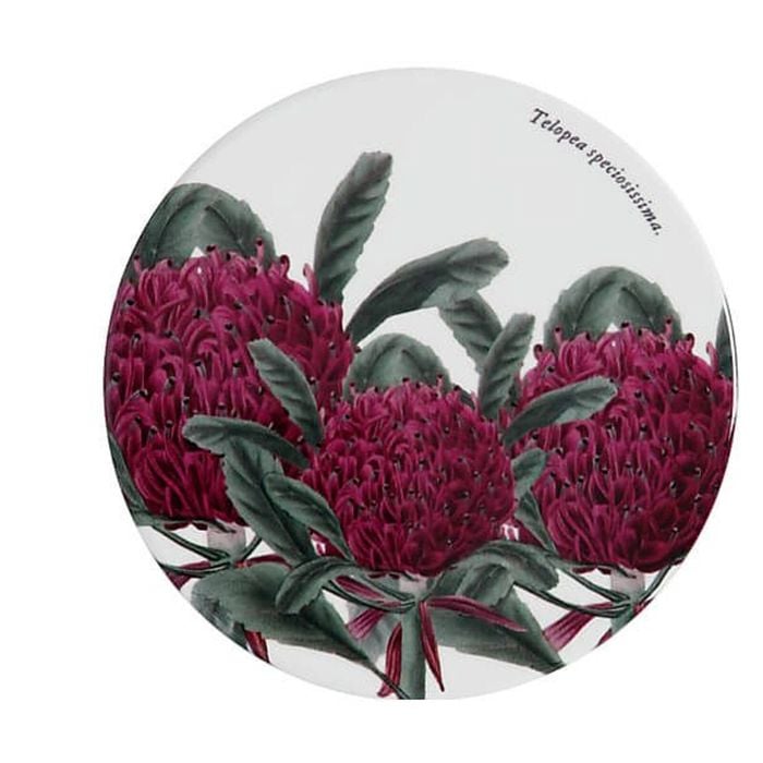 Maxwell & Williams Royal Botanic Garden Ceramic Round Coaster Telopea 9.5cm
