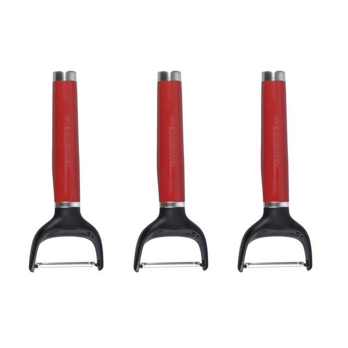 3PK KitchenAid Stainless Steel Y-Peeler Kitchen Utensil - Empire Red