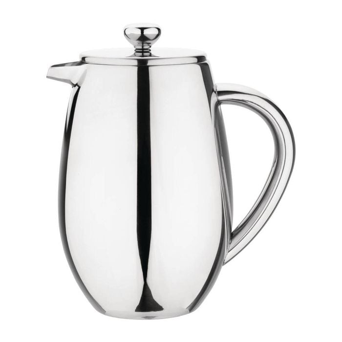 Olympia Coffee Plunger Insulated Stainless Steel Double Walled 6 Cup 750ml