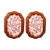 2x Urban Products Millie Orange Decorative Floral Photo Frame 4x6inch
