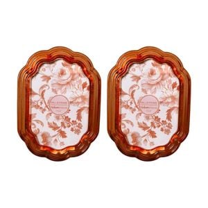 2x Urban Products Millie Orange Decorative Floral Photo Frame 4x6inch