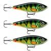 3x Rapala 14cm X Rap Haku Slow Sinking Glidebait Fishing Lures - Live Perch