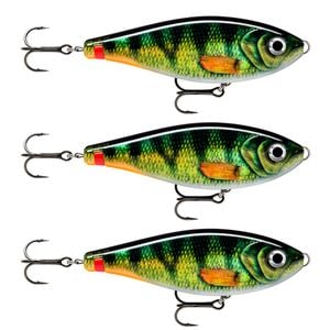 3x Rapala 14cm X Rap Haku Slow Sinking Glidebait Fishing Lures - Live Perch