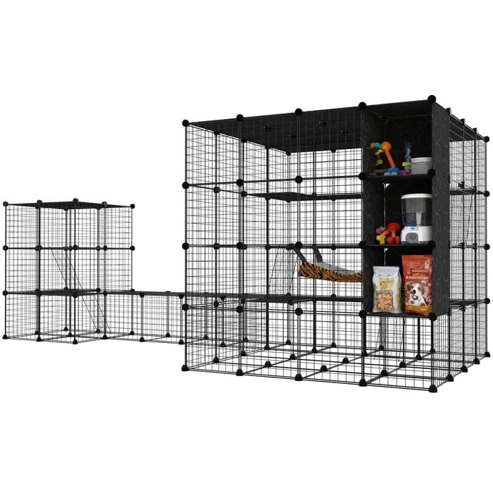 Advwin Cat Cage DIY 4 Tier + 3 Tier Large Pet Cage Cat Condo House
