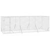 vidaXL Dog Kennel Outdoor Dog Crate Lockable Dog House Silver Galvanised Steel 6x2x2 m