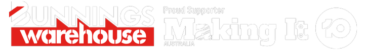 Bunnings Warehouse and Making It Australia logos.