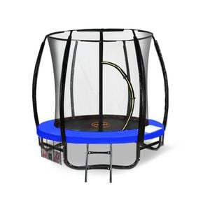 Kahuna 6ft Trampoline Free Safety Net Spring Pad  Mat Ladder -blue
