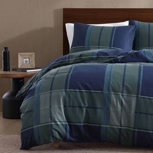 Ardor Boudoir Double Sommers Flannelette Quilt Cover Set Dark Khaki