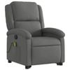 vidaXL Stand up Massage Recliner Chair Armchair Single Sofa Dark Grey Fabric