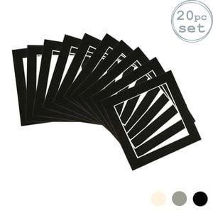 20x Picture Photo Mounts Set - To Fit Frame Size 8 x 8" for Image Size 6 x 6"