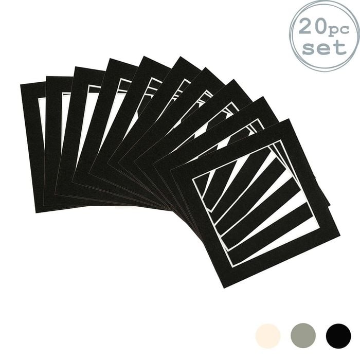 20x Picture Photo Mounts Set - To Fit Frame Size 8 x 8" for Image Size 6 x 6"