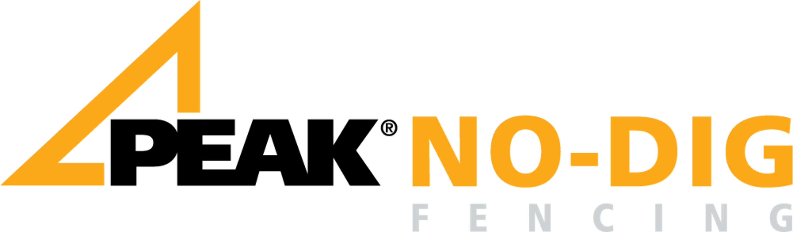 PEAK No-Dig Fencing logo.