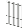 ProtectorAl 0350-1200W x 1800H Woodland Grey Loop & Spear Top Pool Fence Panel Raked Up to 15º