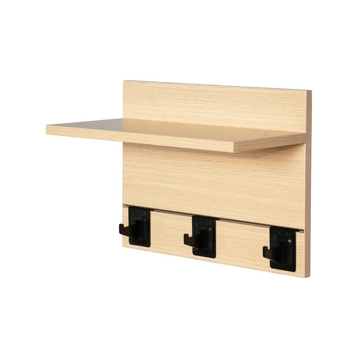 Entryway Floating Shelf Organising Kit 400mm Oak