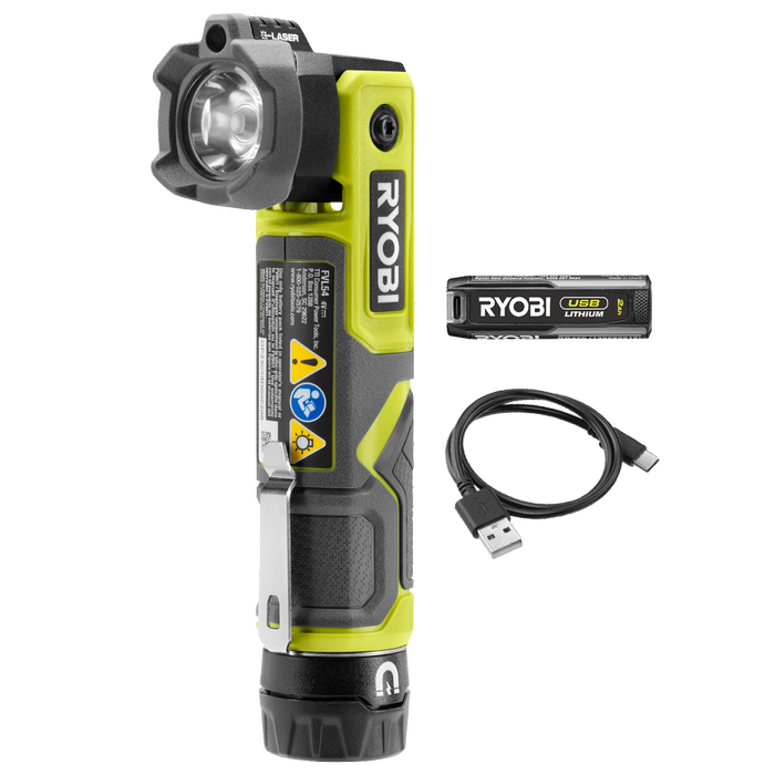 Ryobi USB Pivoting Laser Light 2Ah Kit