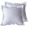 CottonMore 2pcs of Bamboo Cotton White Waffle European Cushion covers 65x65cm