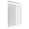 Lugna 2400 x 1201-1800mm Clear Anodised 1 Mirror 1 Melamine Wardrobe Double Sliding Doors