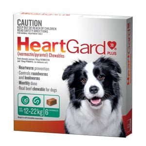 Heartgard 30 Plus Dog 12-22kg Green 6pk WHGDPG6