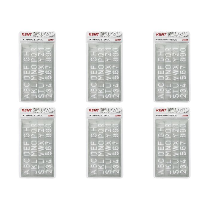 6x Kent Lettering Stencil 20mm Home/school Stationery Technical Drawing/design
