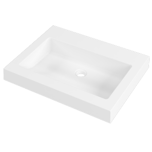 Timberline 600mm White Gloss Centre Bowl Essential Wall Basin