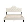 IHOMDEC Upholstered Button Tufted Queen Bed Frame BEF05 Beige