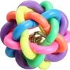Pet Dog Cat Toy Colorful Rubber Round Ball with Bell Toy
