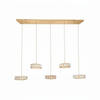 IAN 5 Light Crystal Pendant Tri-colour LED (Gold)